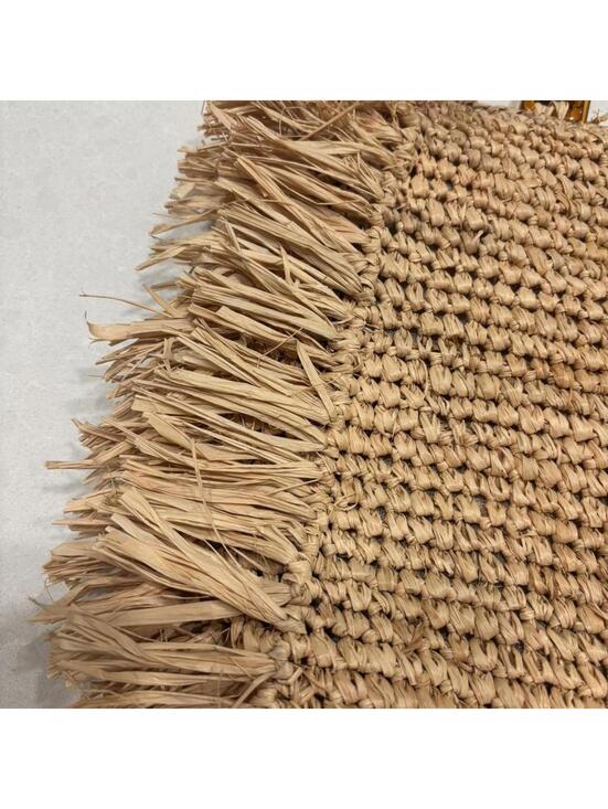 Hat Attack - Raffia Bag with Tortoise Handles - Picture 6 of 8